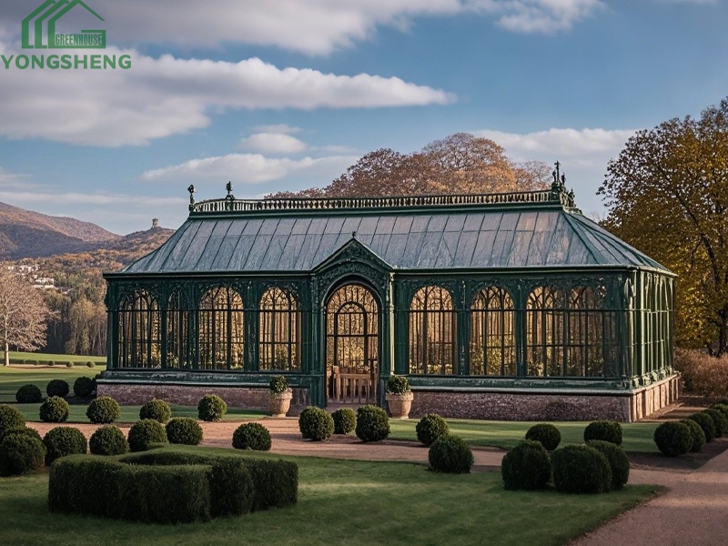 black greenhouse, glass greenhouse, greenhouse for garden,Black large glass greenhouse for garden